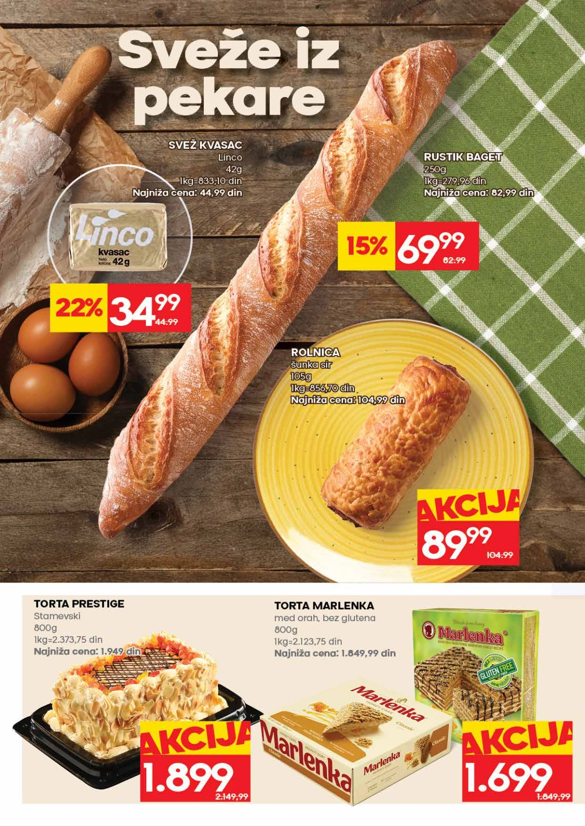 Roda katalog do 30.08.2026. – pekarski proizvodi, baget, rolnice i torte