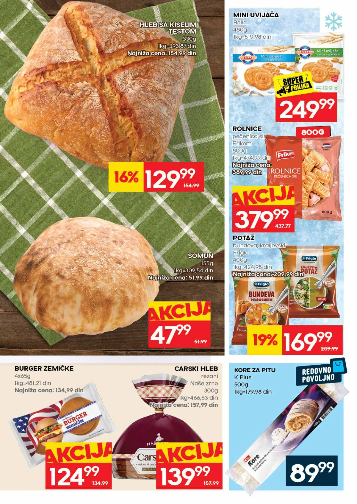 Roda katalog do 30.08.2026. – hleb, somun, rolnice, mini uvijača i kore za pitu