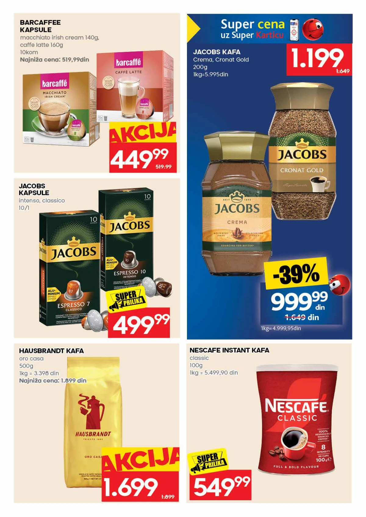 Roda katalog do 30.08.2026. – Jacobs, Nescafe, Barcaffe i Hausbrandt kafa