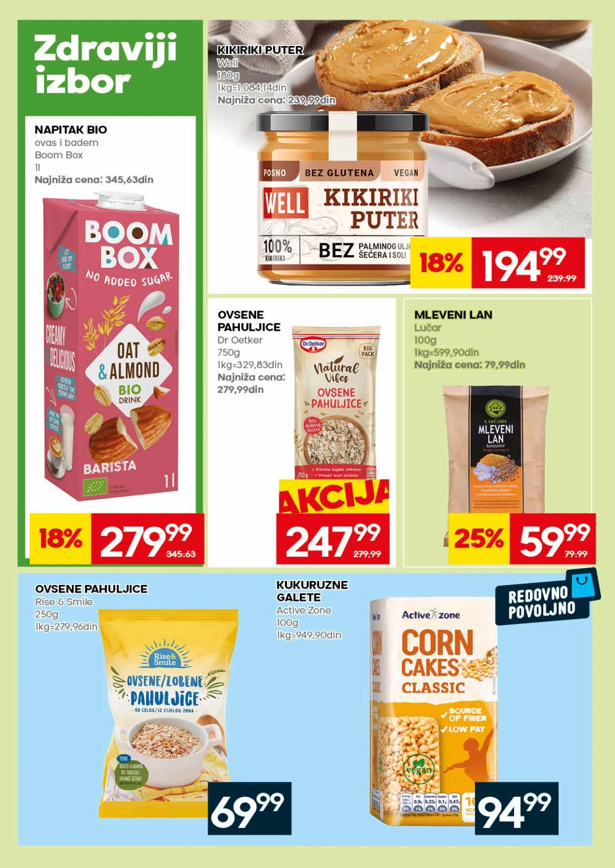 Roda katalog do 30.08.2026. – kikiriki puter, ovsene pahuljice, biljni napitak i mleveni lan