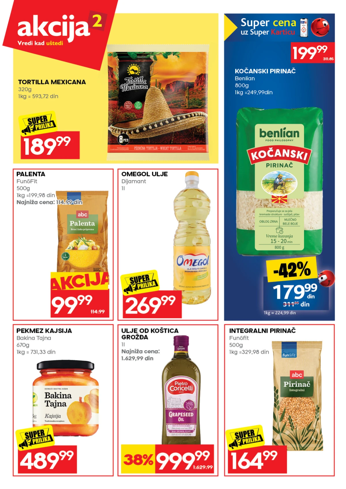 Roda katalog do 30.08.2026. – pirinač, ulje, palenta, tortilje i pekmez