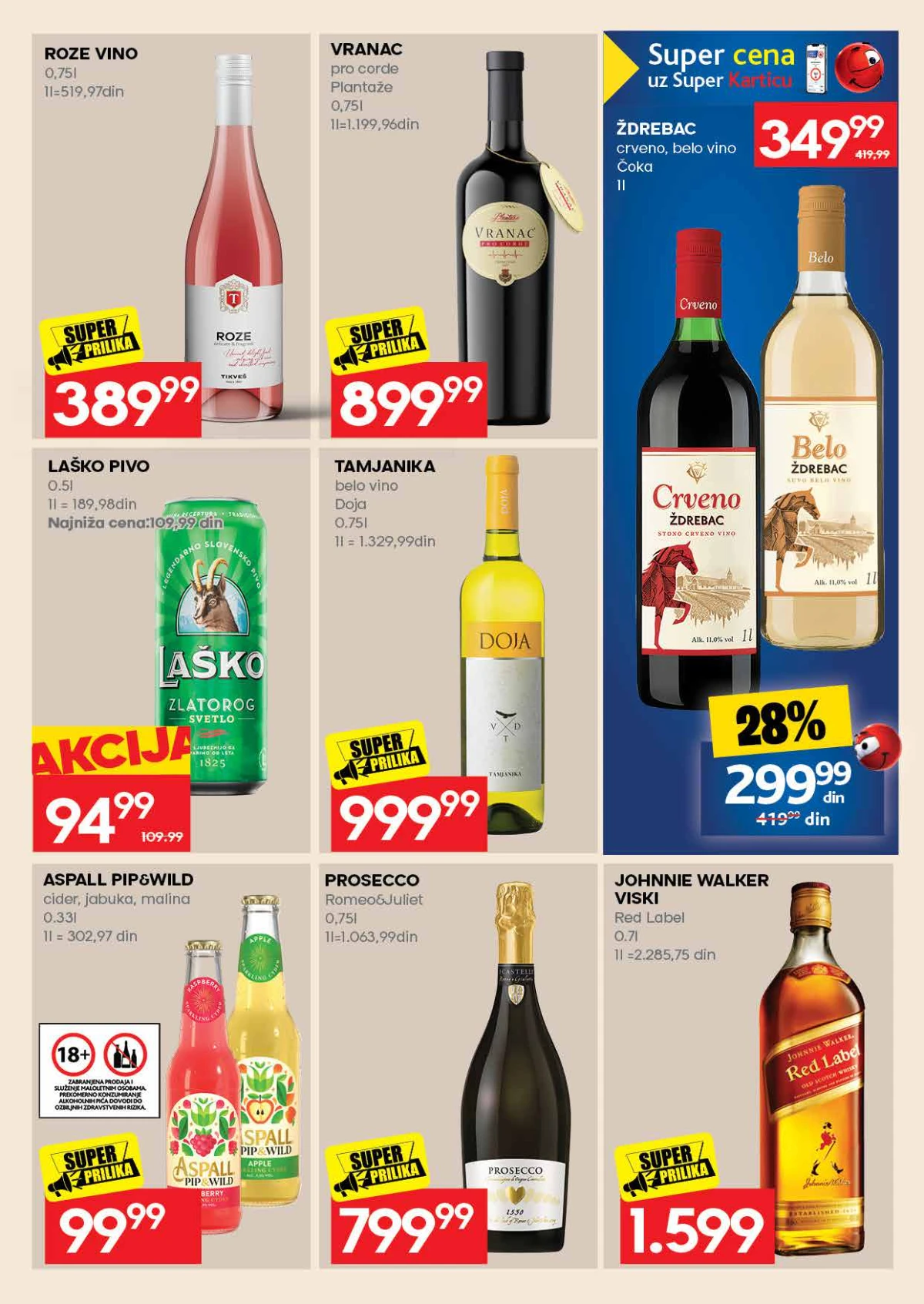 Roda katalog do 30.08.2026. – vino, pivo, prosecco, cider i viski
