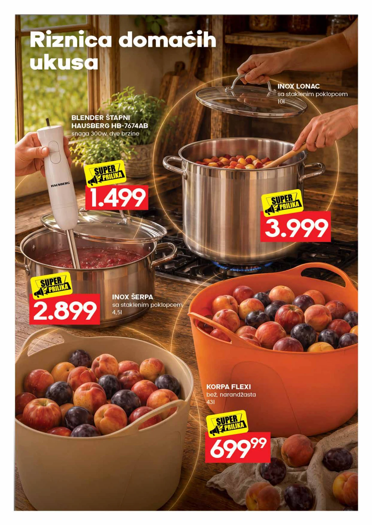 Roda katalog do 30.08.2026. – inox šerpa, inox lonac, štapni blender i Flexi korpa
