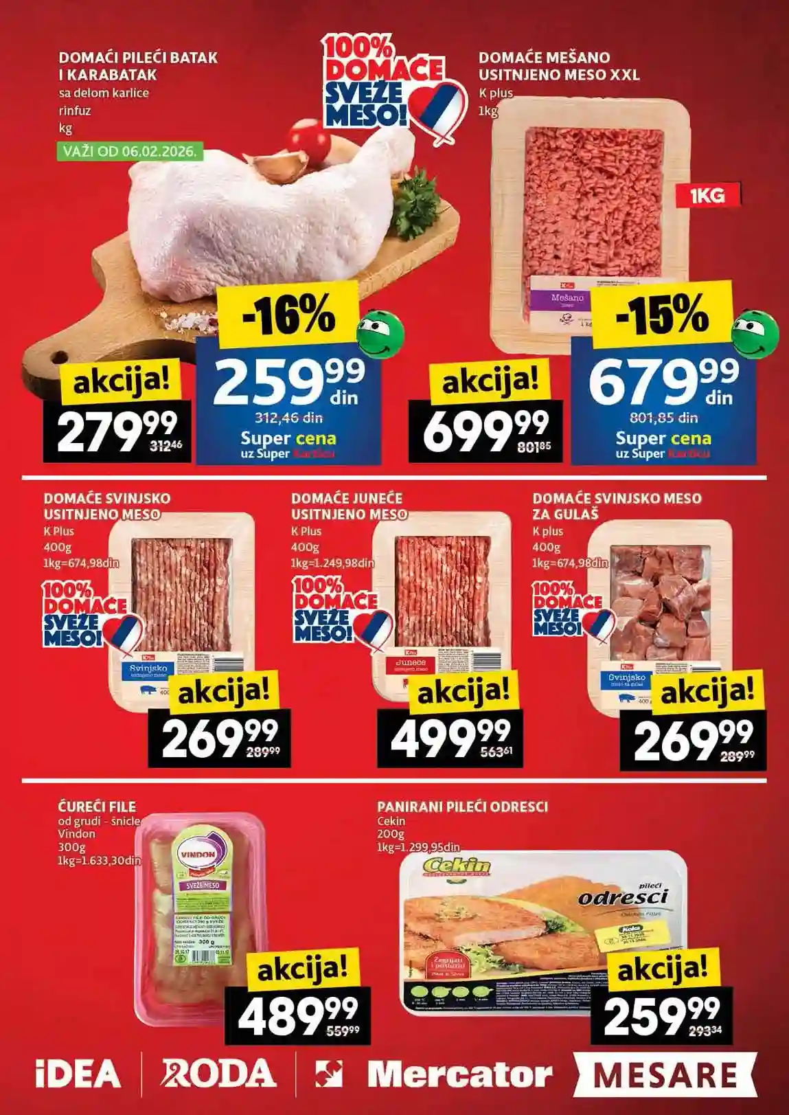 RODA katalog akcija do 18. februara 2026 strana 5 piće i osnovne namirnice Srbija