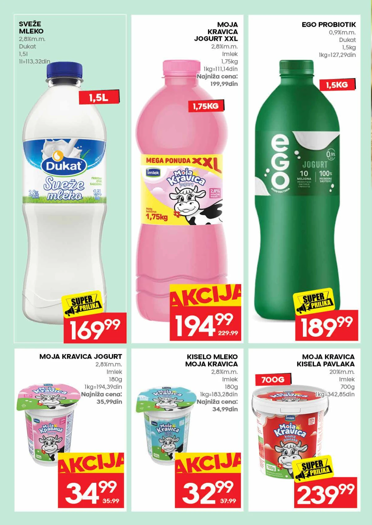 Roda katalog strana 10 – Dukat mleko, Moja Kravica jogurt i pavlaka po akcijskim cenama