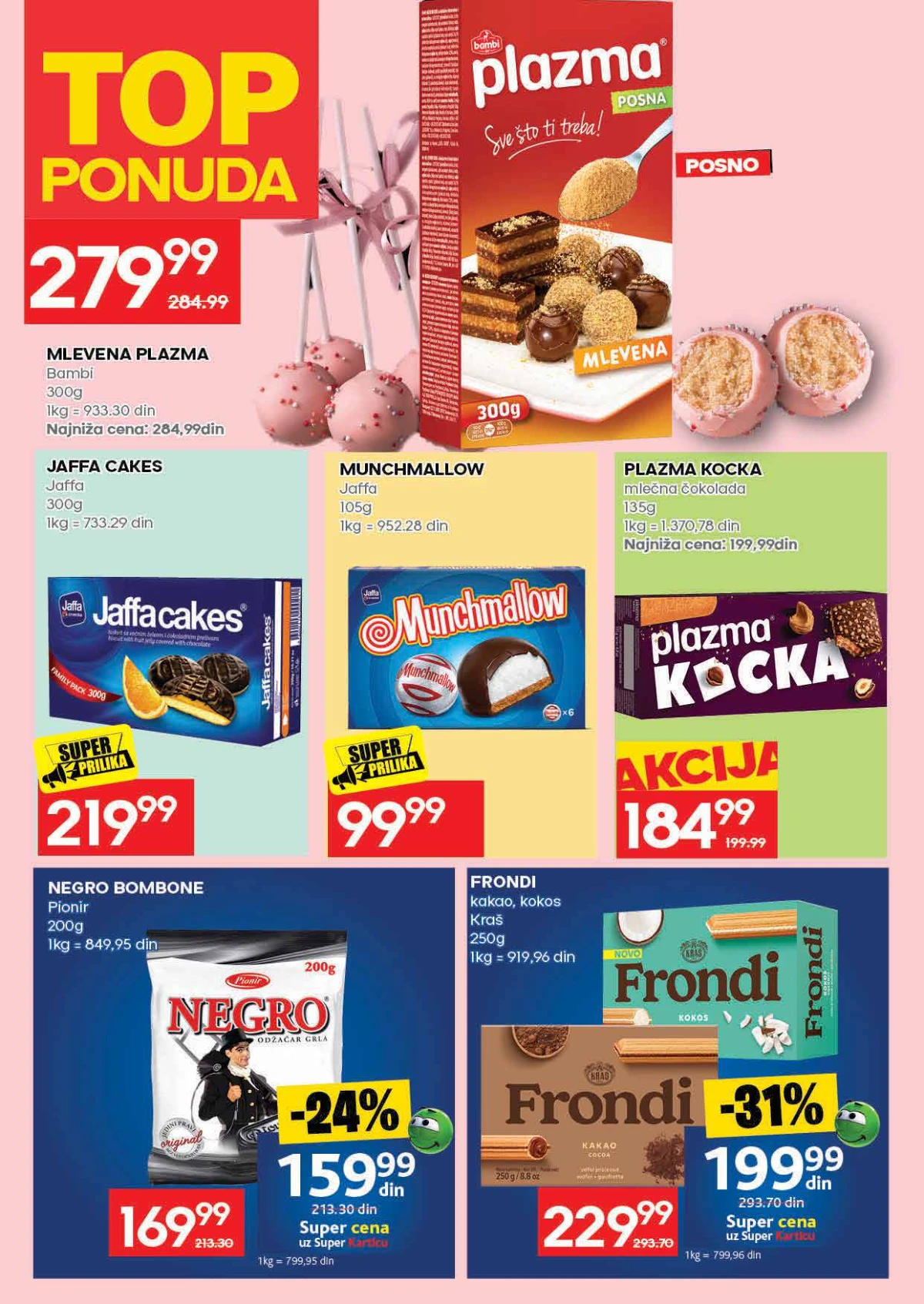 Roda katalog strana 22 – Plazma, Jaffa, Munchmallow i bombone po nižim cenama