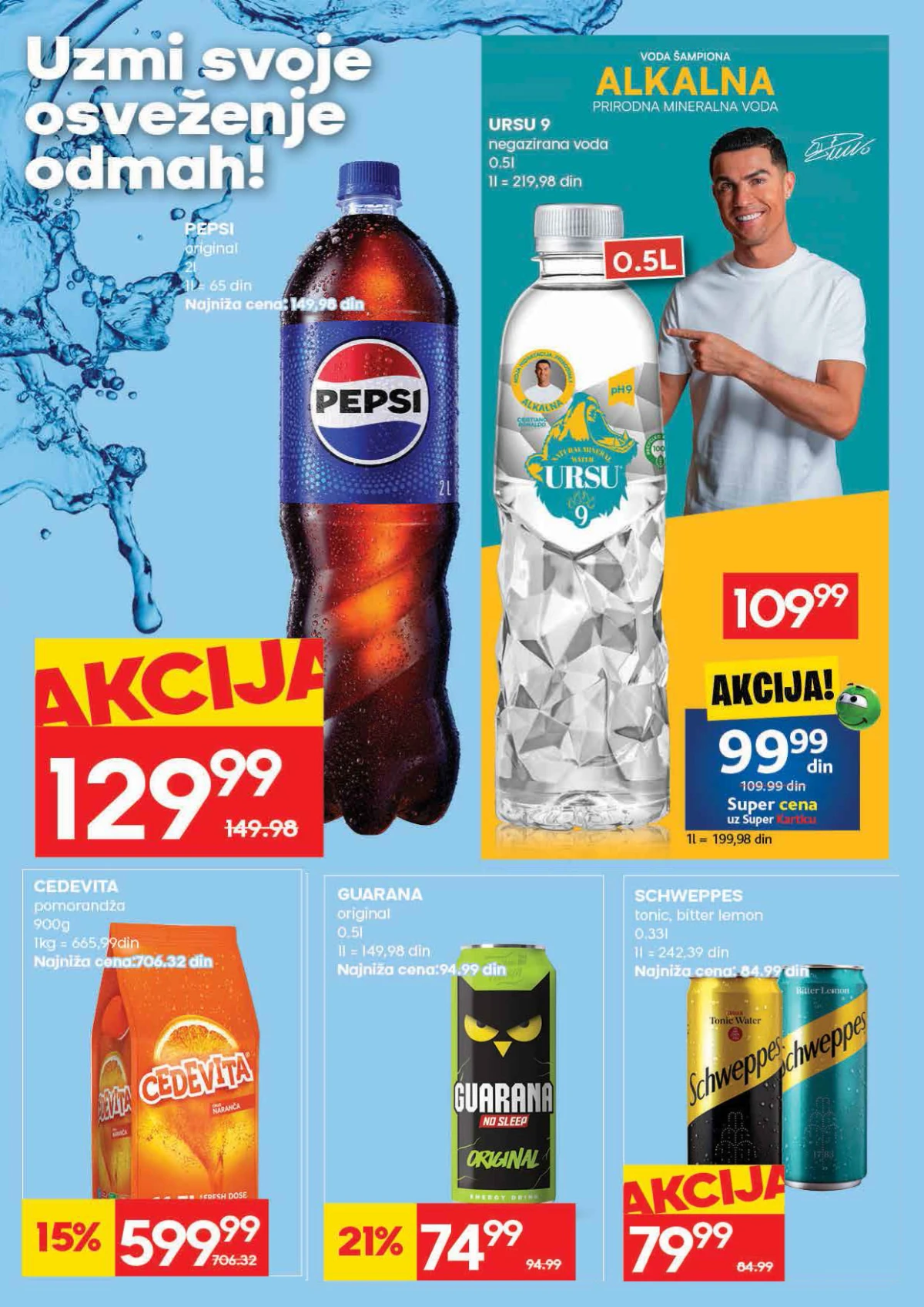 Roda katalog strana 25 – Pepsi, Cedevita, Guarana i Schweppes po akcijskim cenama