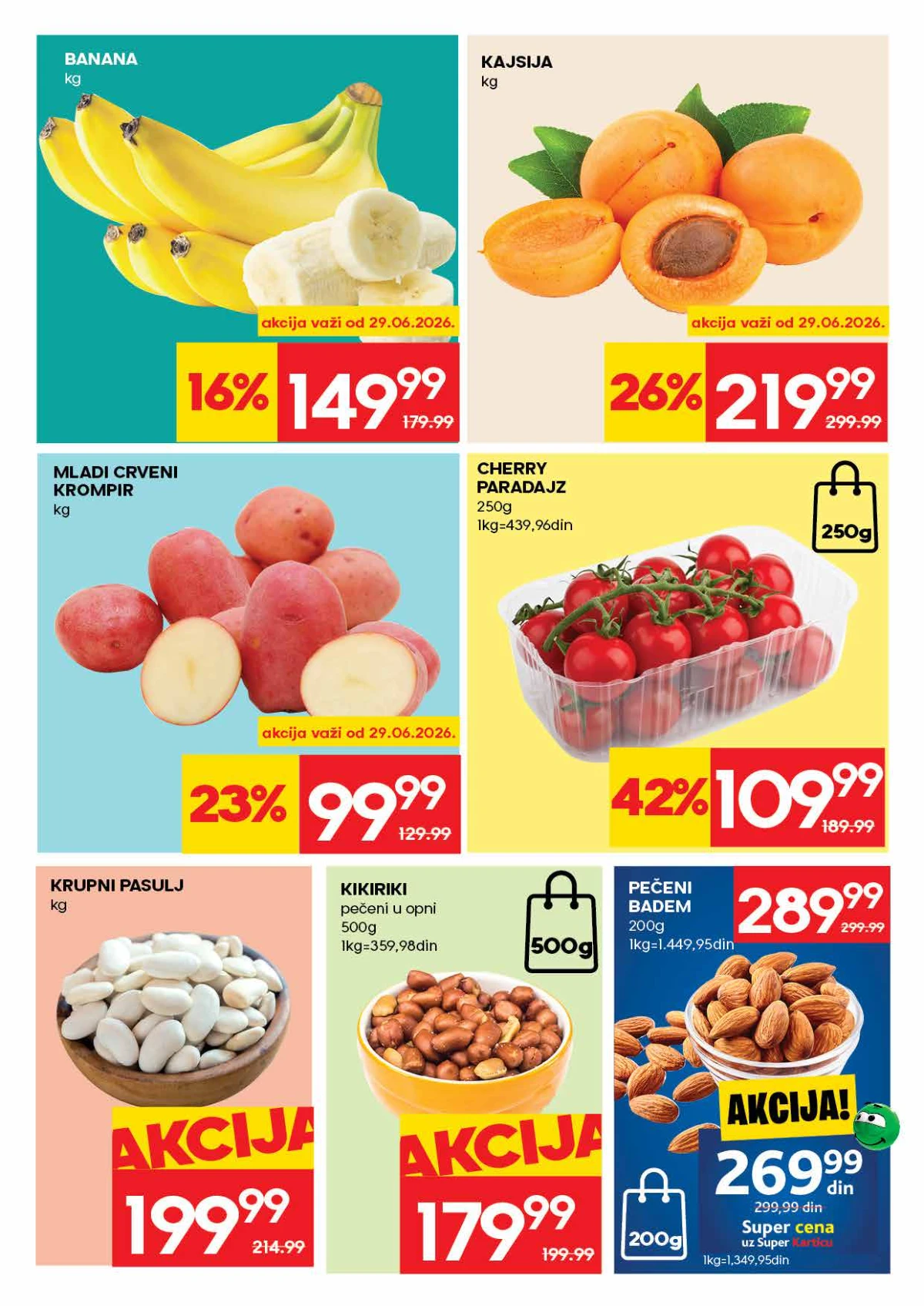 Roda katalog strana 3 – banana, kajsija, mladi krompir i drugo voće i povrće po nižim cenama