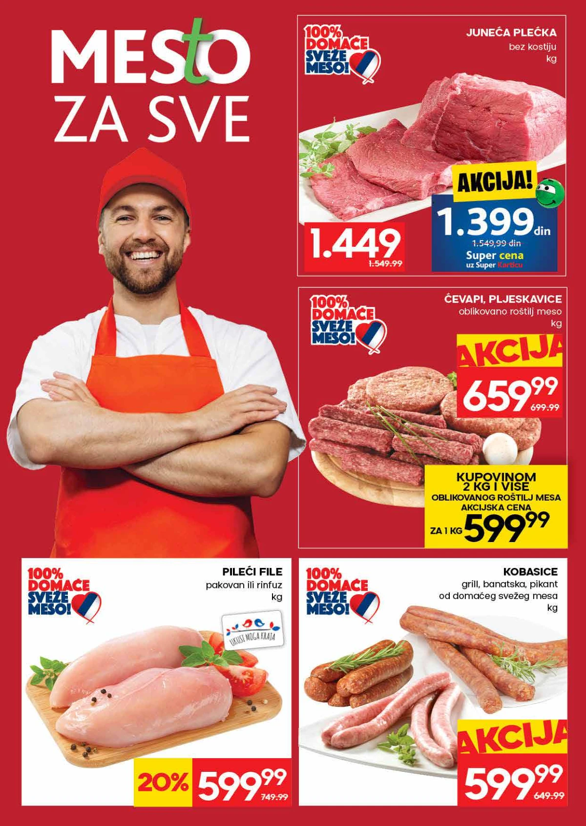 Roda katalog strana 4 – juneće, svinjsko i pileće meso po akcijskim cenama