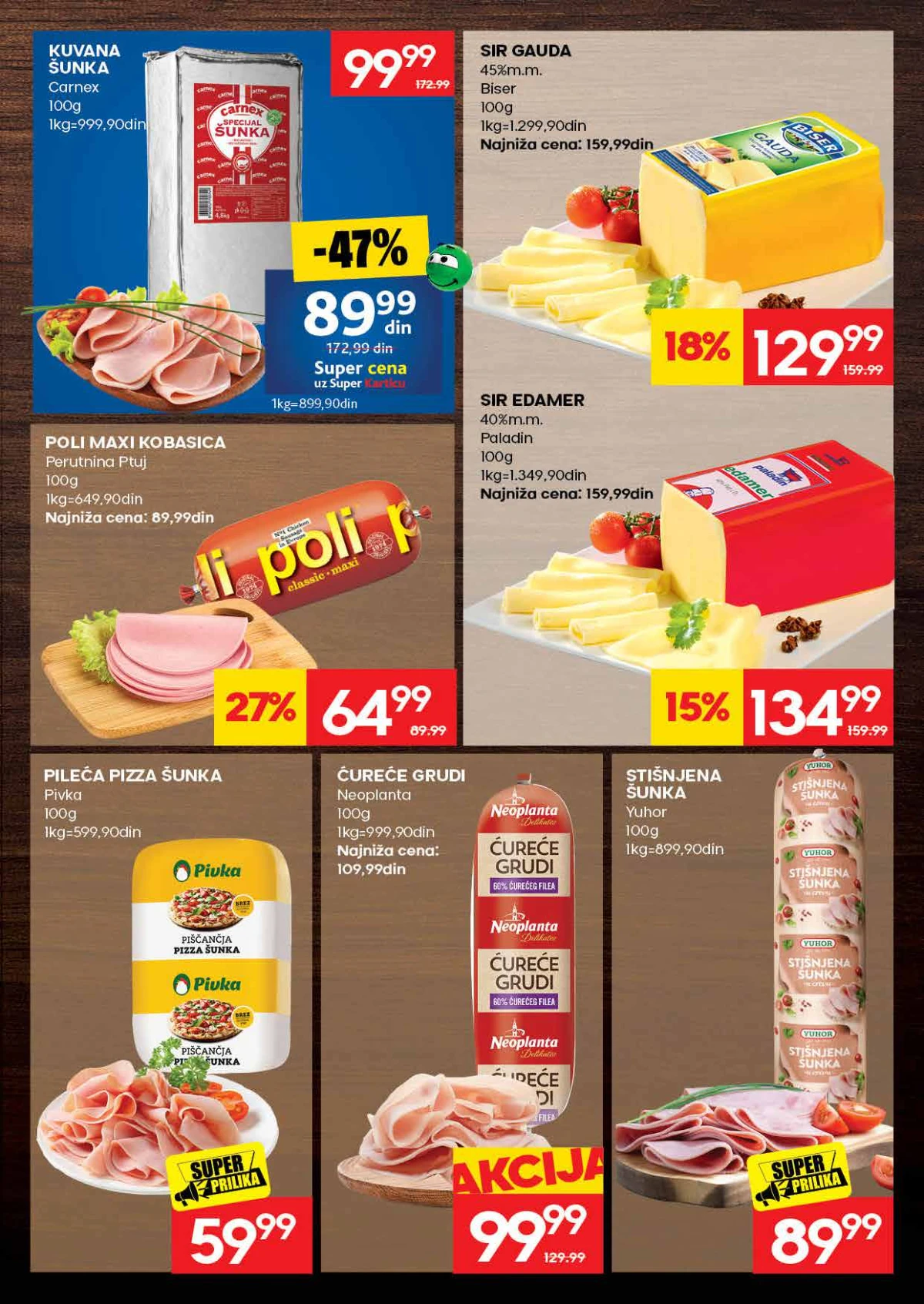 Roda katalog strana 7 – šunka, kobasice, sirevi i delikates proizvodi po akcijskim cenama