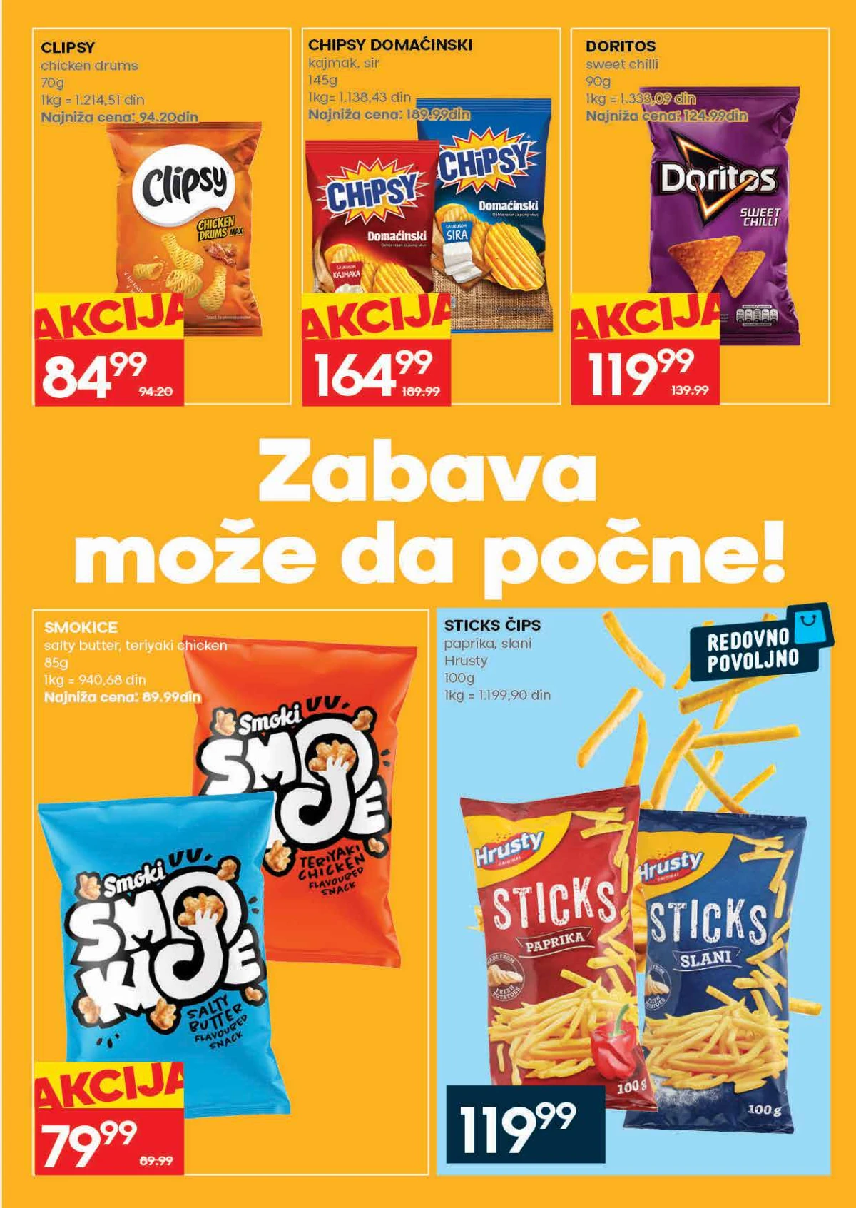Roda katalog strana 21 – čips, grickalice i slatki proizvodi po akcijskim cenama