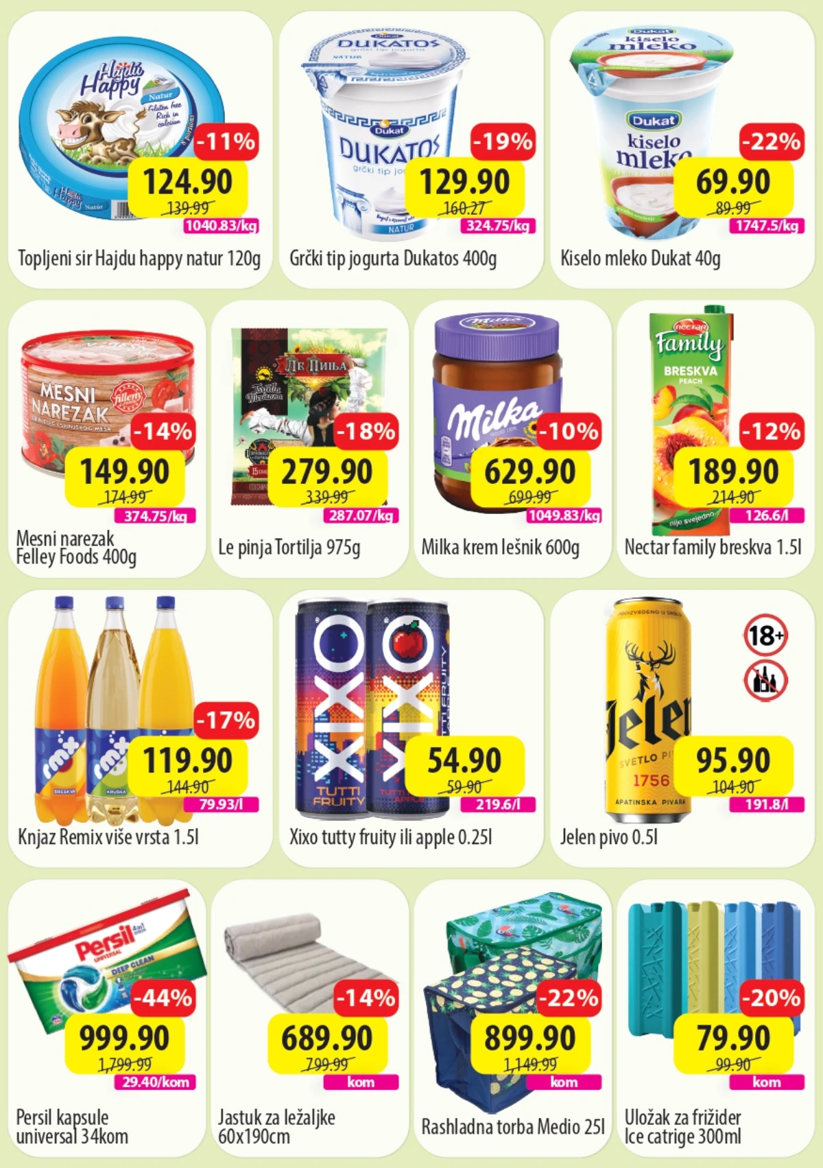 DTL SP marketi TOP 7 sniženja druga strana mlečni proizvodi piće hemija i akcijske cene