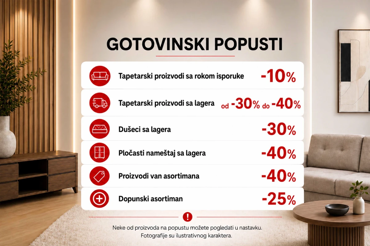 SIMPO gotovinski popusti do 40% na nameštaj i dušeke – strana 2