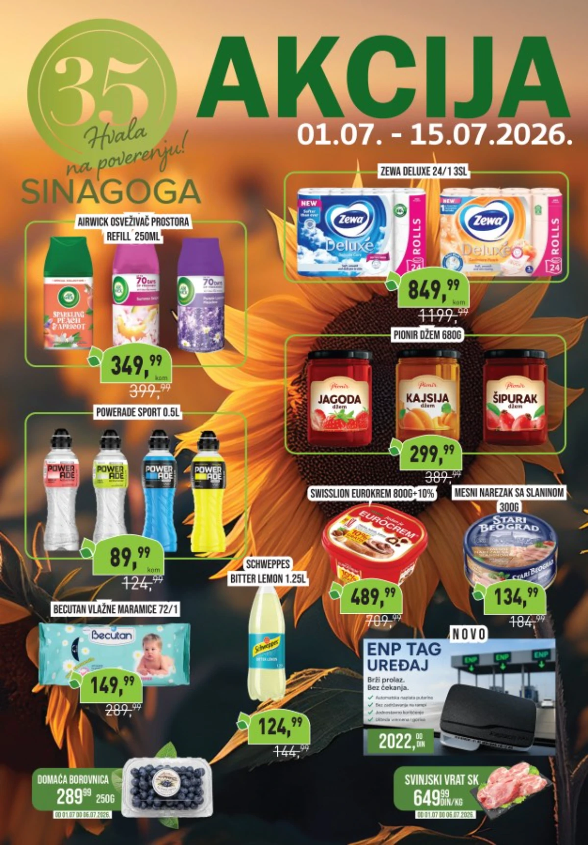 Sinagoga katalog do 35% popusta do 15.07.2026 – prehrana, piće i proizvodi za domaćinstvo