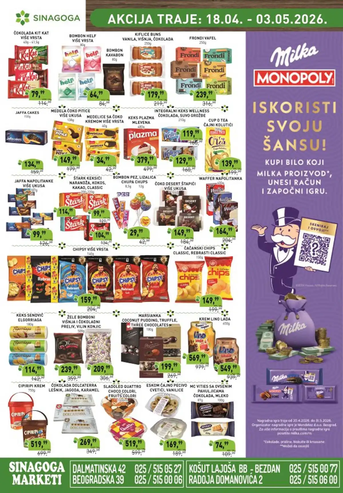 Sinagoga sniženja katalog do 35% akcije na osnovne namirnice i kućne proizvode