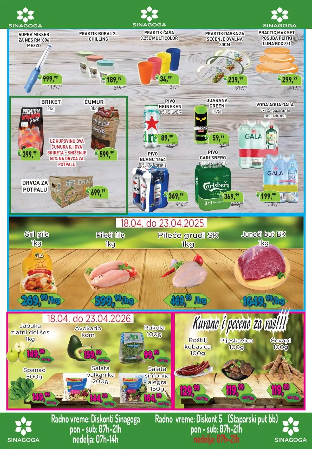 Sinagoga akcija prehrana do 35% katalog popusti proizvodi za svaki dan