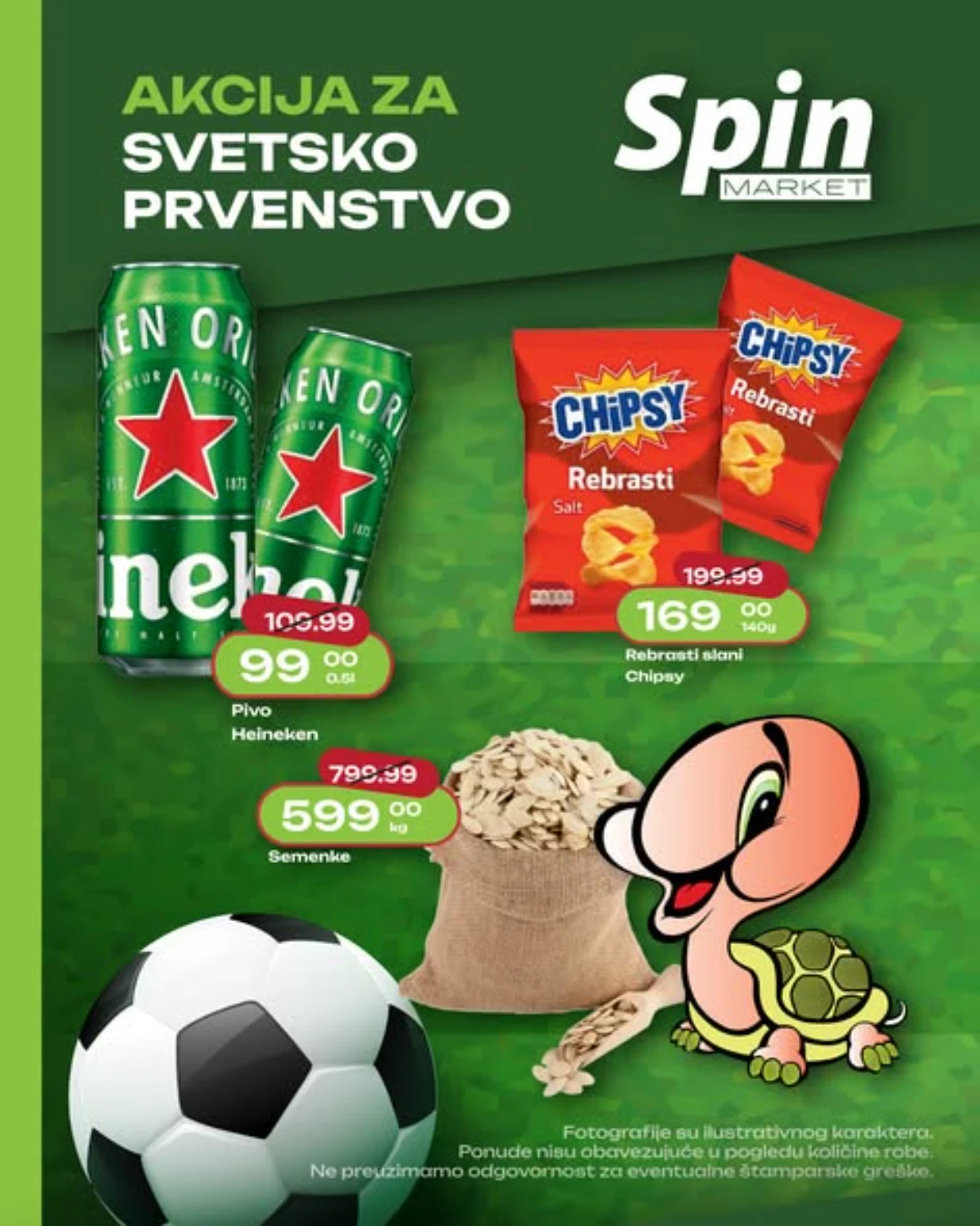 Spin Market akcija za Svetsko prvenstvo – specijalne cene grickalica, pića i proizvoda za navijanje