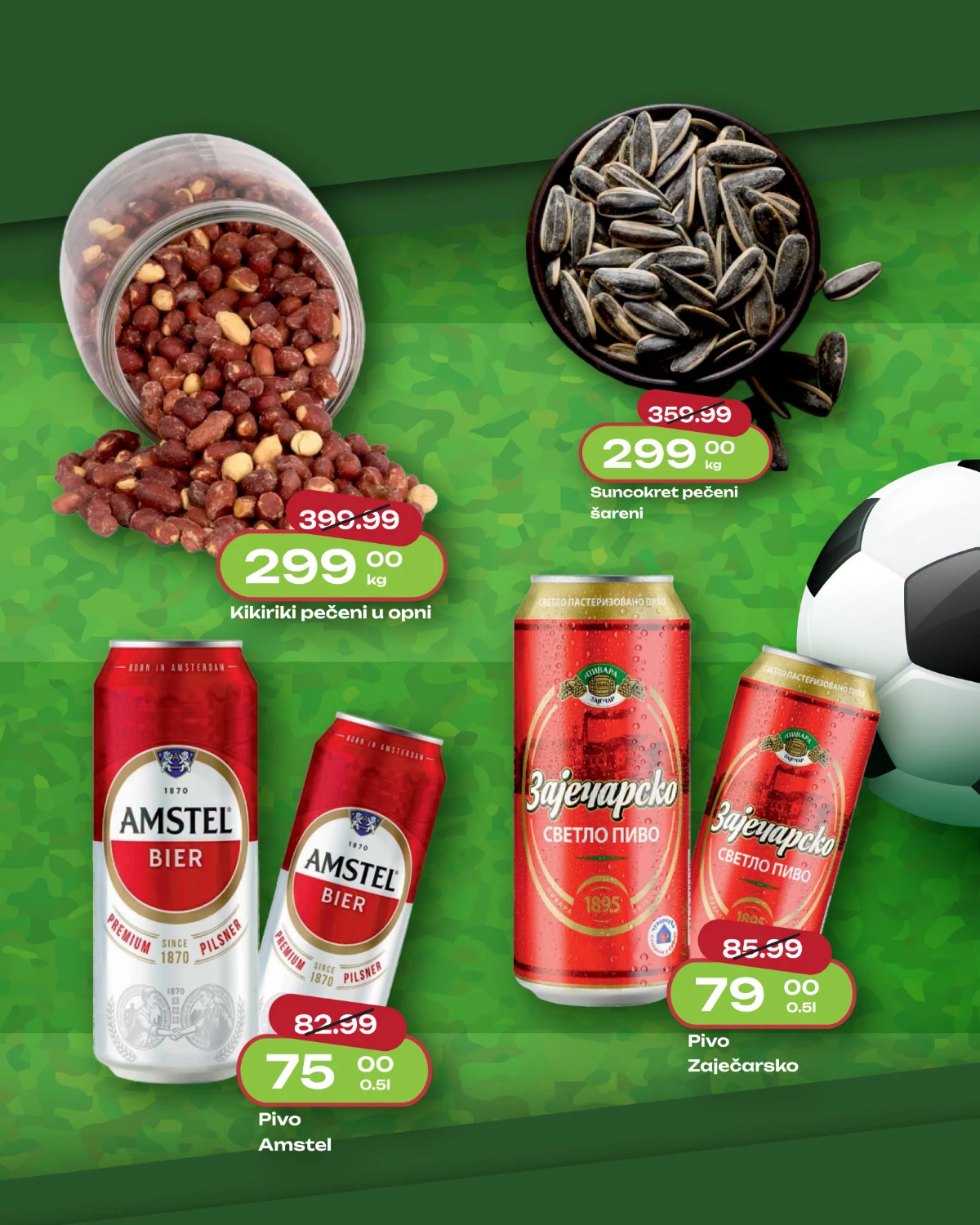 Spin Market akcija za Svetsko prvenstvo – pivo, semenke, kikiriki i grickalice po akcijskim cenama