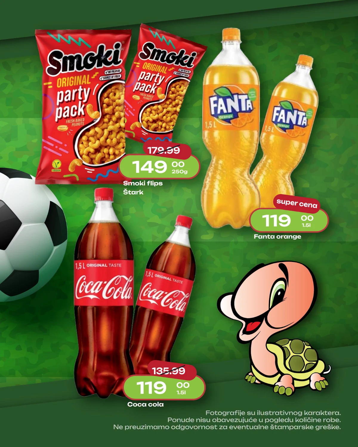 Spin Market akcija za Svetsko prvenstvo – Coca-Cola, Fanta i Smoki po sniženim cenama