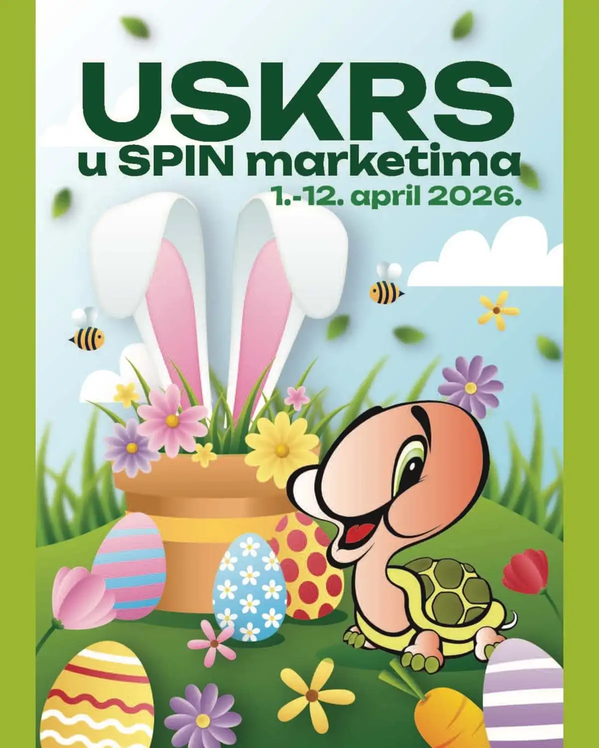 Spin marketi akcija do 12. aprila 2026 ponuda prehrambenih proizvoda katalog strana 1 Spin marketi katalog sniženja do 12. aprila 2026 Naslovnica – strana 1
