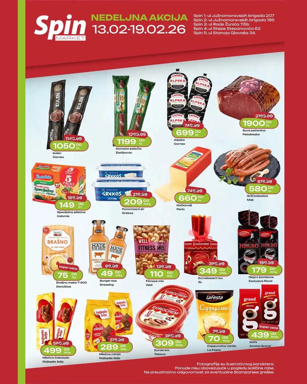 SPIN marketi katalog sniženja do 26. februara 2026.