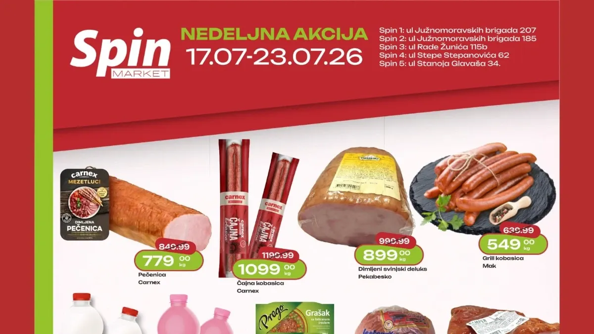 SPIN marketi akcija sniženja