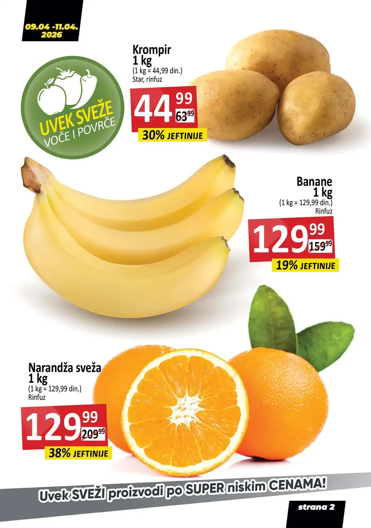 Stokomak akcija do 38% – pića, sokovi i osnovne namirnice na sniženju do 11.04.2026