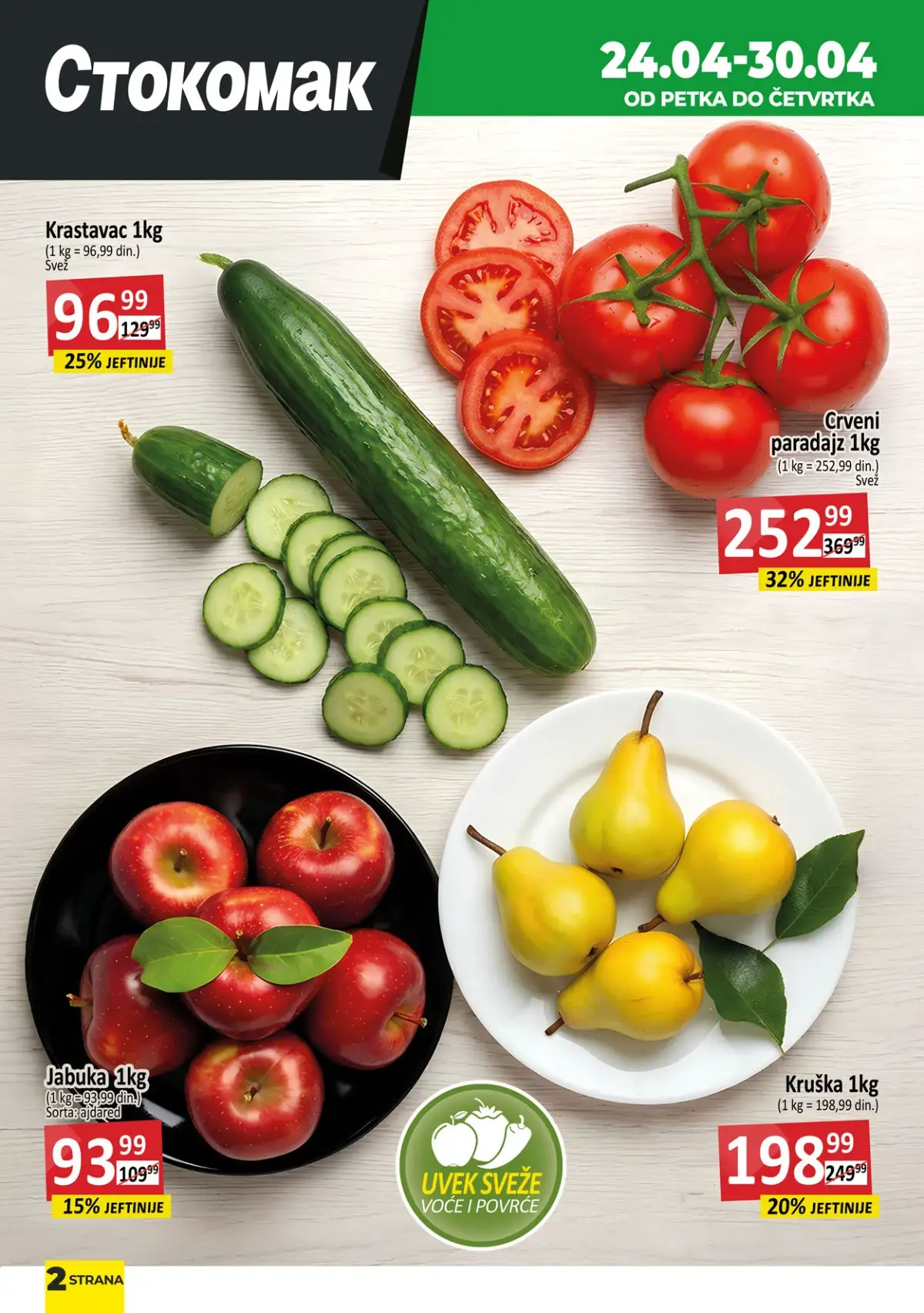 Stokomak katalog sniženja – pića, sokovi i osnovne namirnice na akciji do 30. aprila 2026
