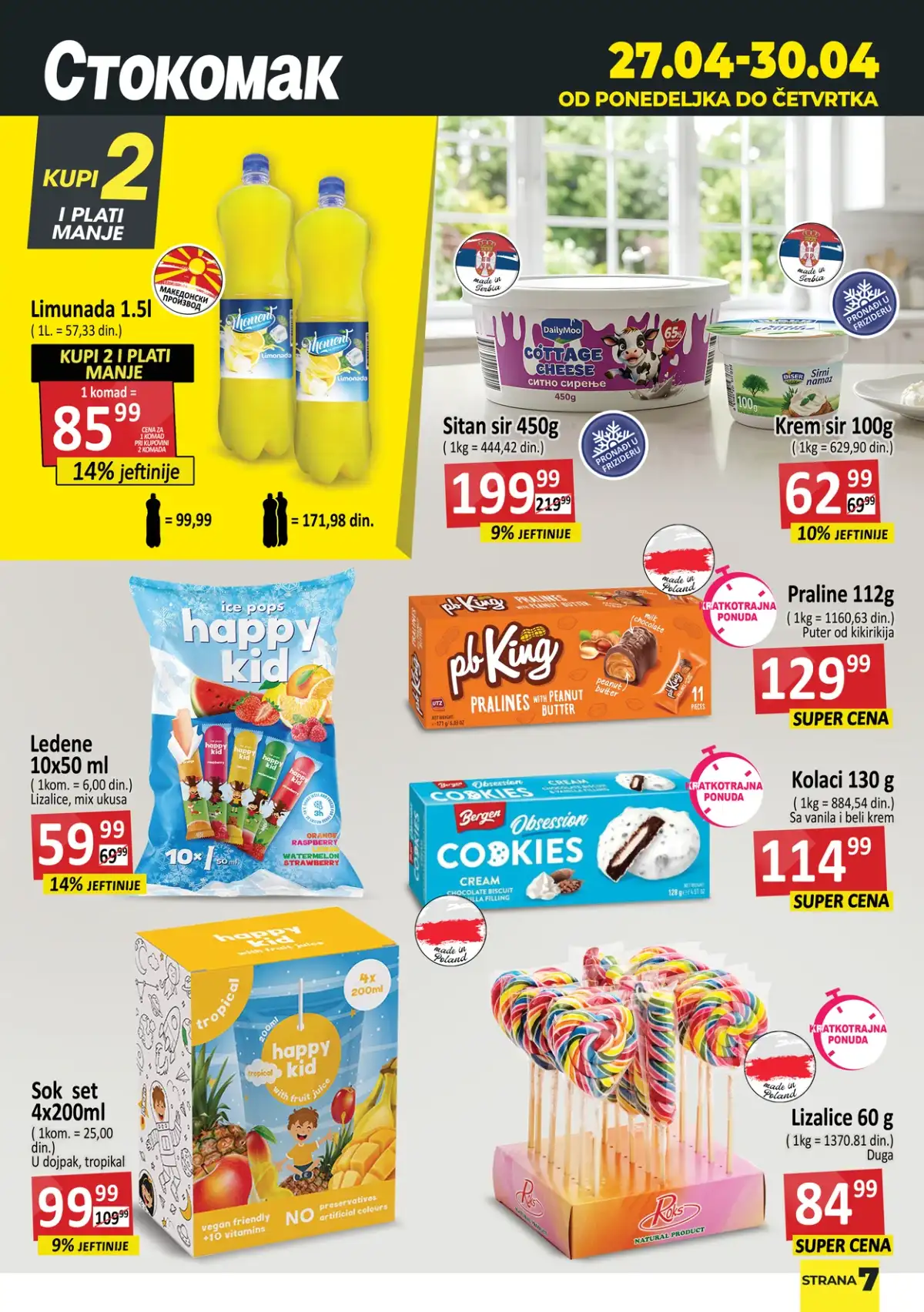 Stokomak katalog zamrznuti proizvodi – povrće, meso i gotova jela na sniženju