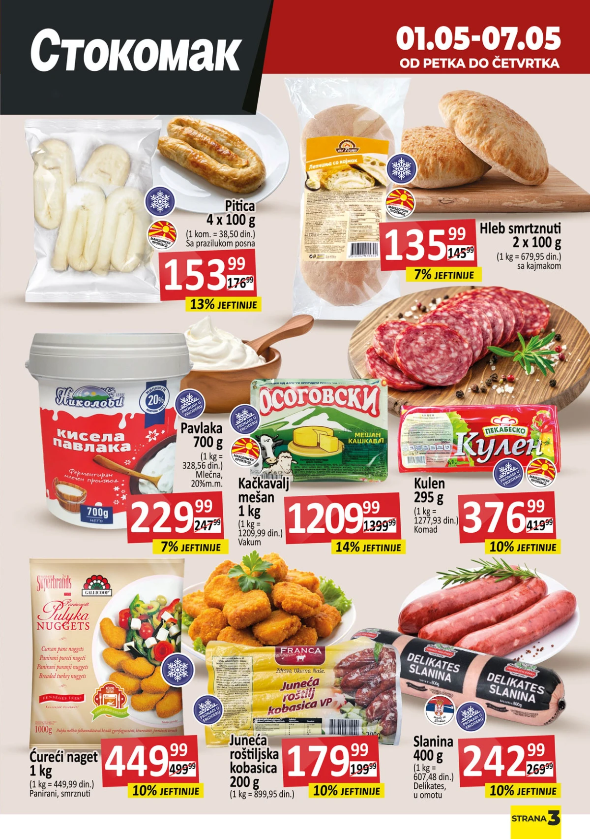 Stokomak akcija meso i sveži proizvodi – sniženja prehrane do 30. aprila 2026