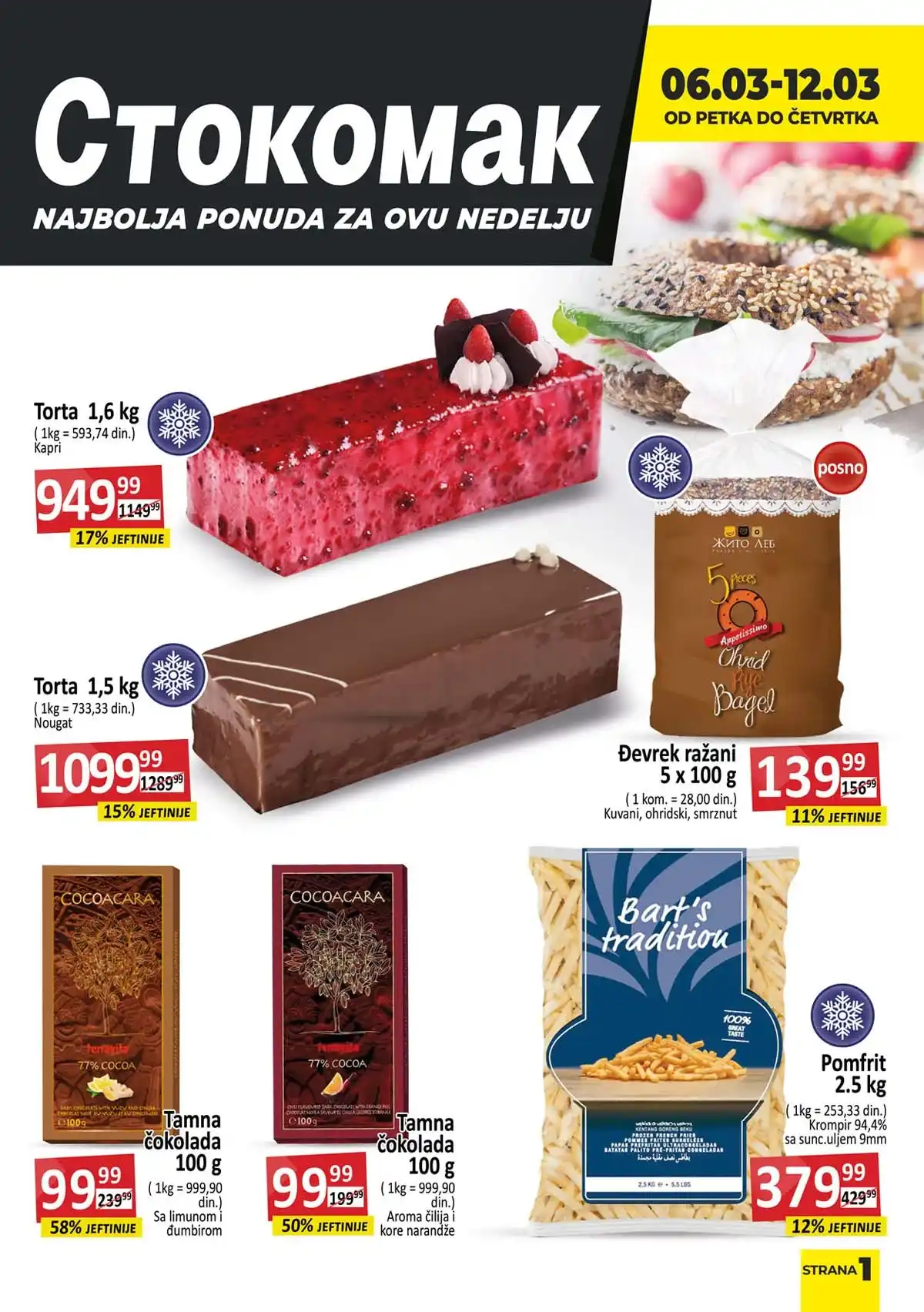 Stokomak akcija – katalog sniženja do 24% na prehranu, pića i kućne proizvode do 12.03.2026