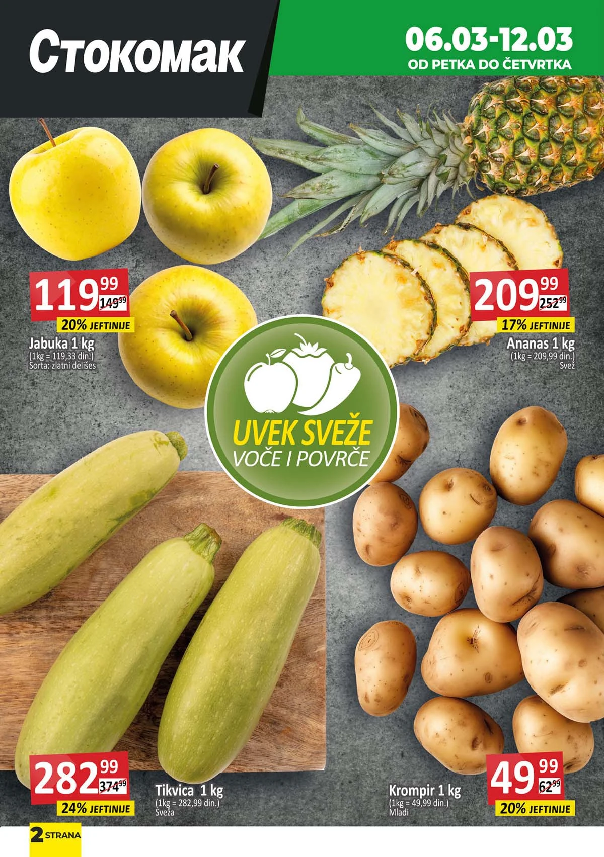 Stokomak katalog sniženja – pića, sokovi i osnovne namirnice na akciji do 12. marta 2026