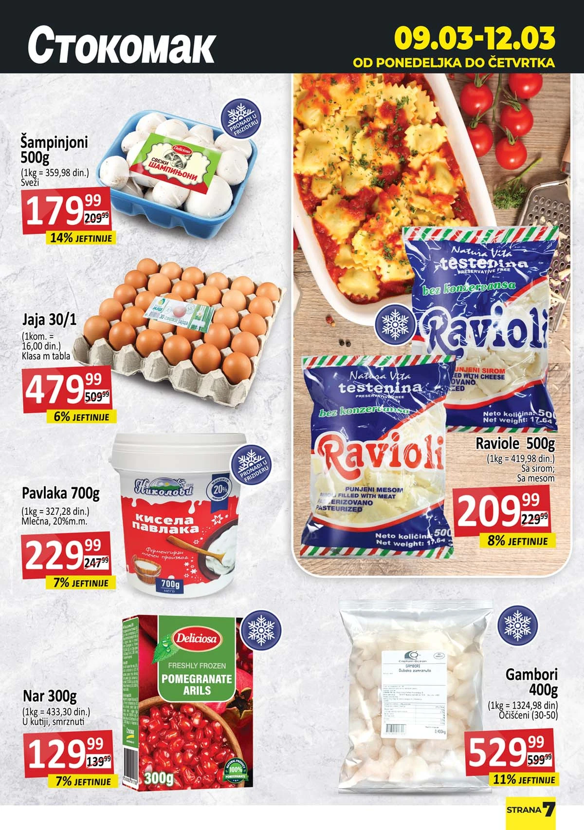 Stokomak katalog zamrznuti proizvodi – povrće, meso i gotova jela na sniženju