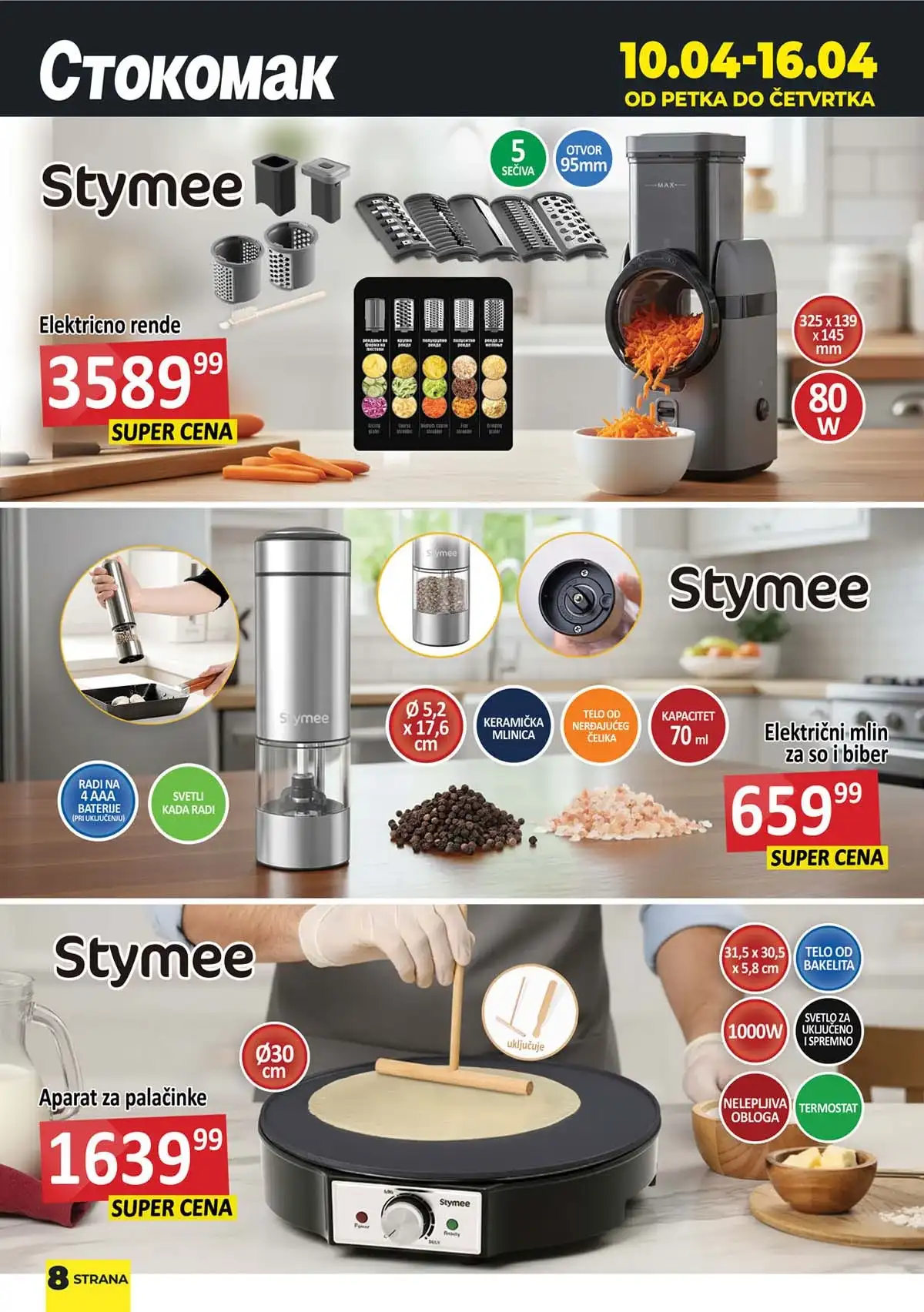 Stokomak akcija voće i povrće – sveže namirnice po akcijskim cenama do 16. aprila 2026