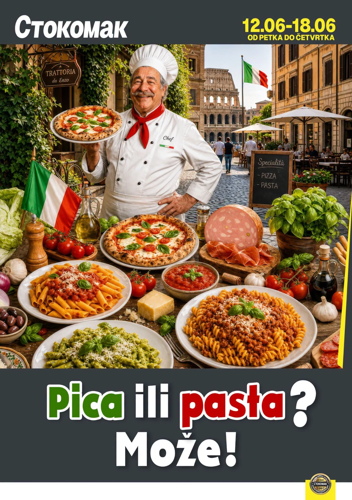 Stokomak italijanska nedelja – lazanje, špagete, njoke i mortadela