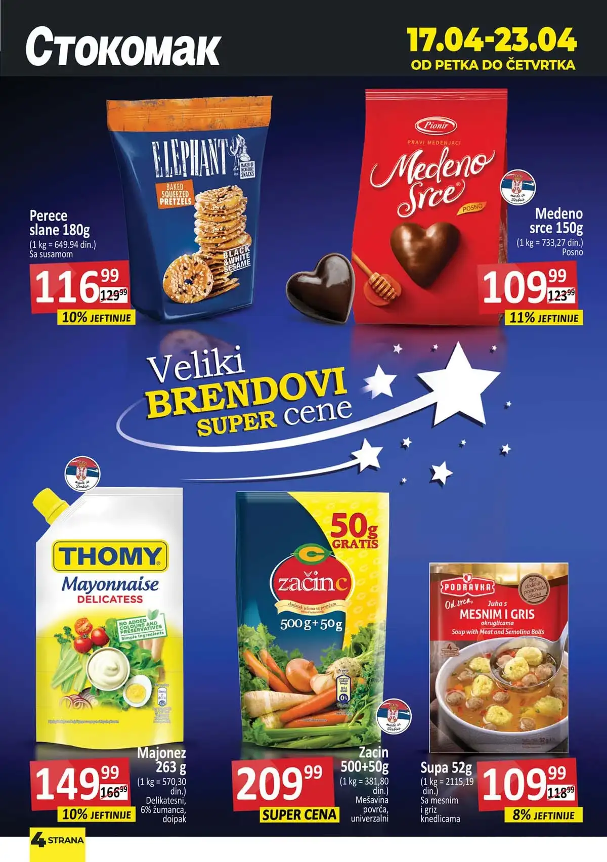 Stokomak akcija kućna hemija i higijena – deterdženti i sredstva za čišćenje sniženje do 23. aprila 2026