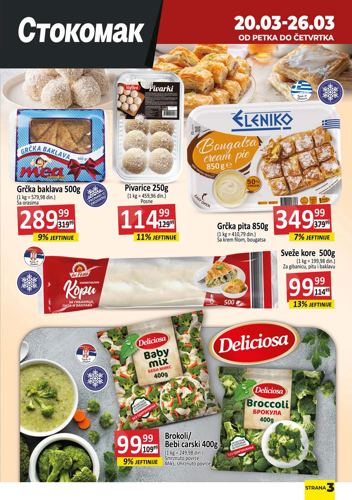 Stokomak akcija meso i sveži proizvodi – sniženja prehrane do 26. marta 2026