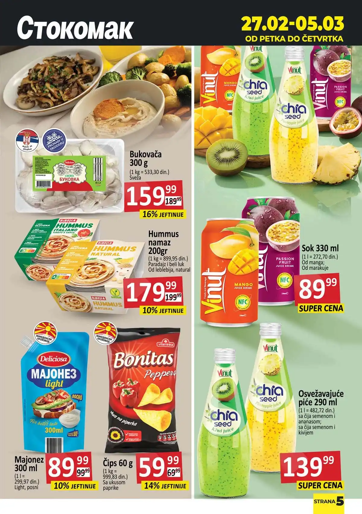 Stokomak katalog sredstva za domaćinstvo – proizvodi za čišćenje i održavanje na akciji