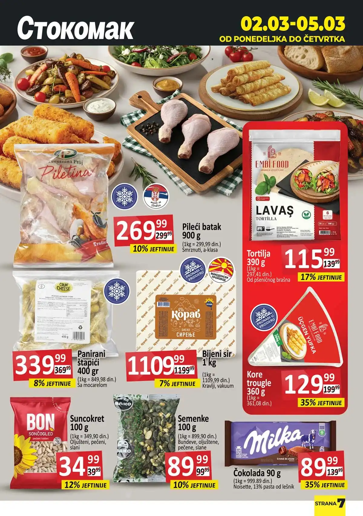 Stokomak katalog zamrznuti proizvodi – povrće, meso i gotova jela na sniženju