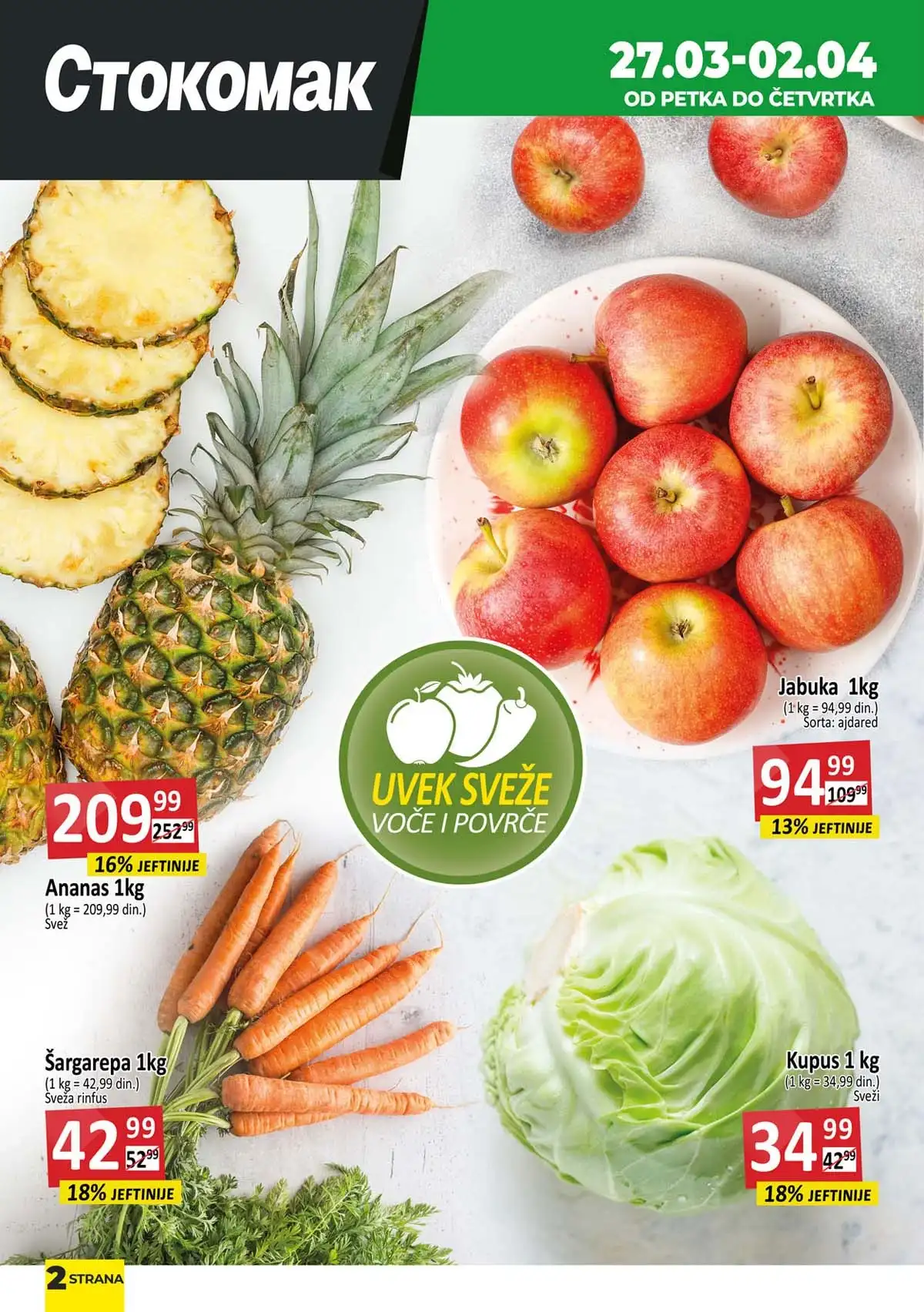 Stokomak katalog sniženja – pića, sokovi i osnovne namirnice na akciji do 02. aprila 2026