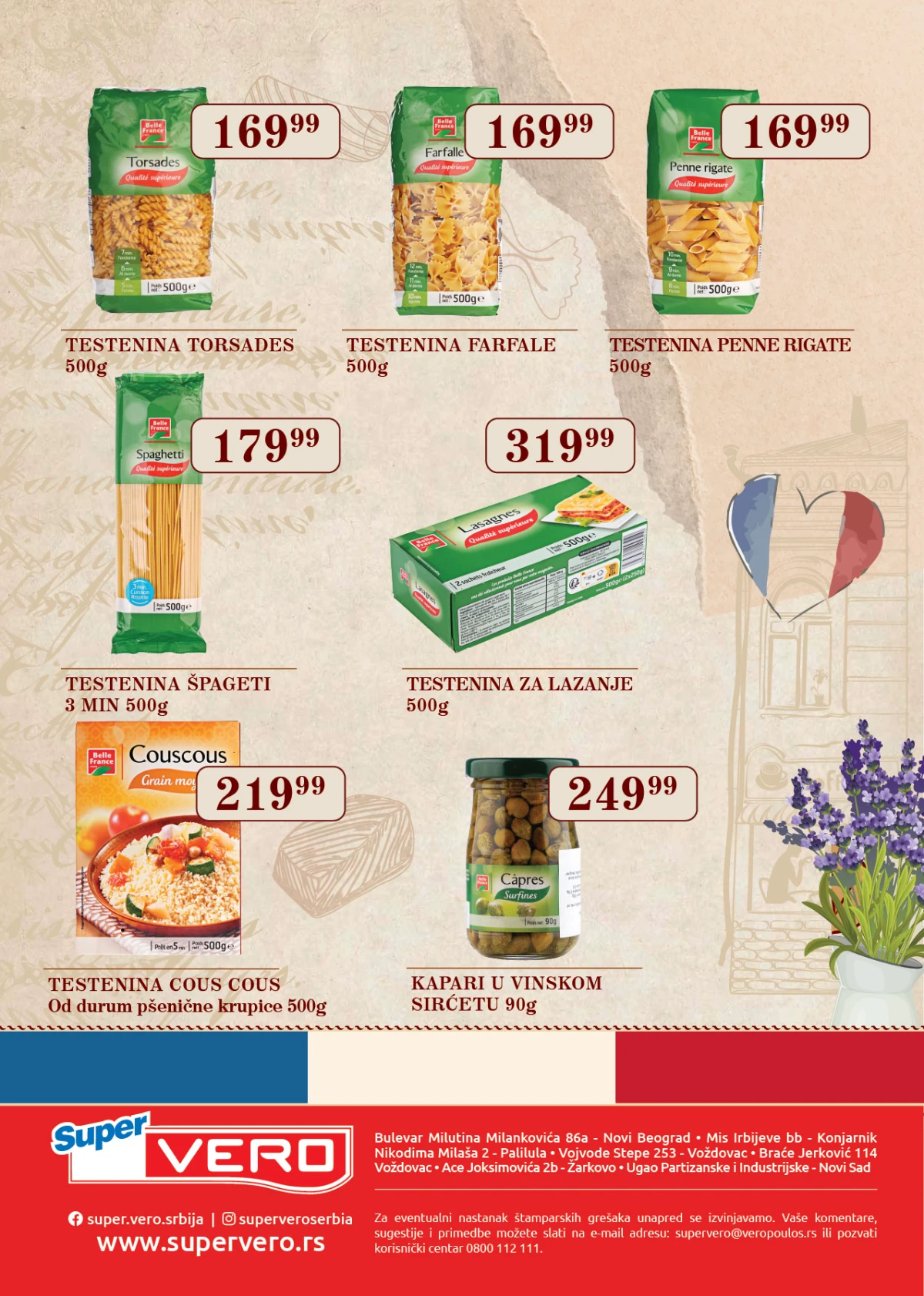 Super VERO Belle France katalog – kompletna ponuda francuskih proizvoda.