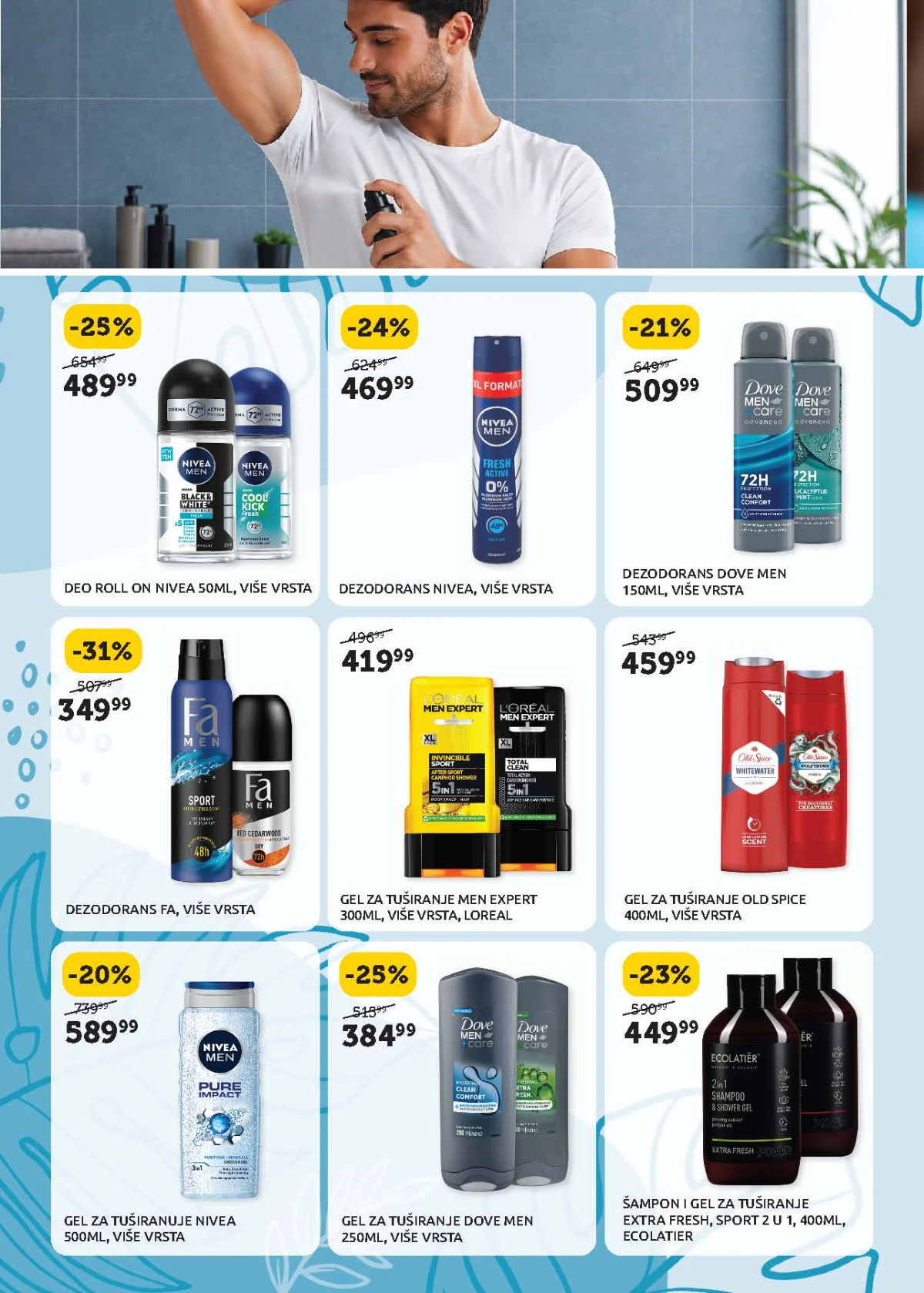 Super Vero muška nega i dezodoransi – Nivea Men, Dove Men i Fa akcija