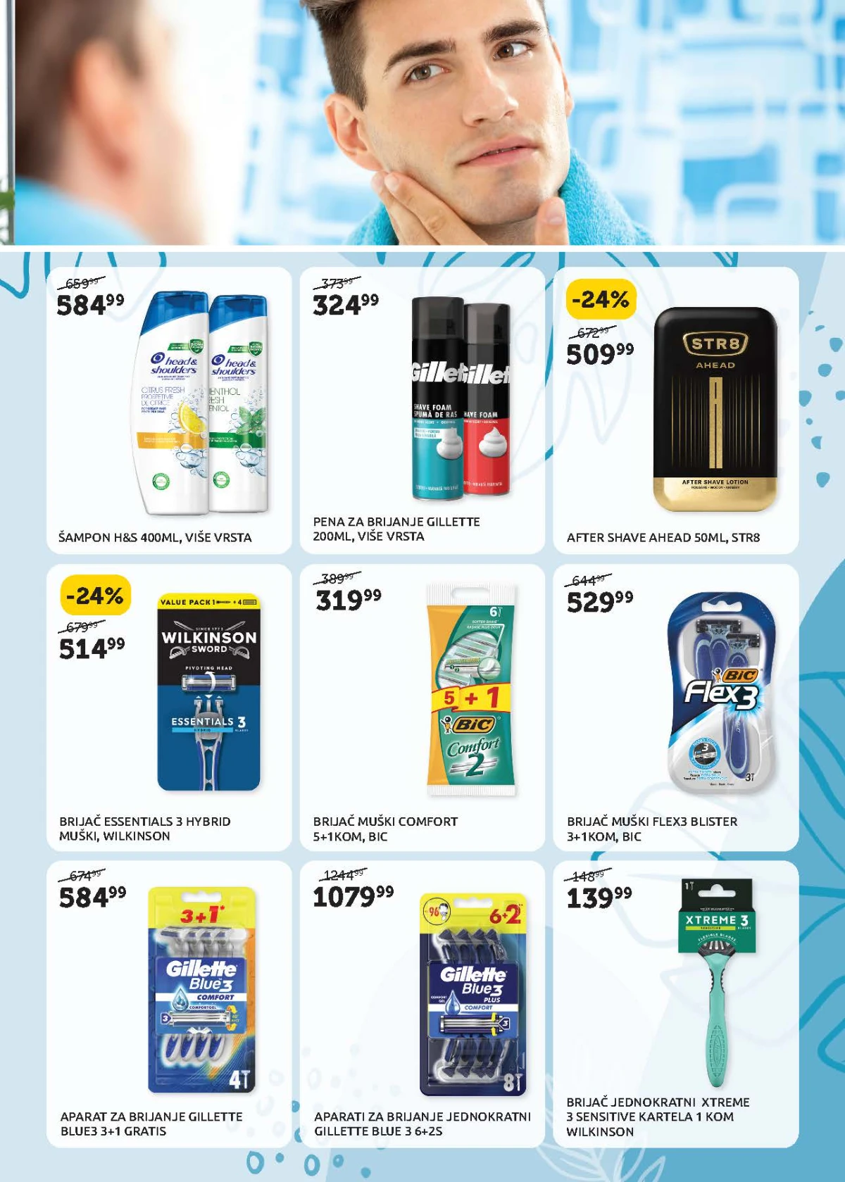 Super Vero proizvodi za brijanje i mušku negu – Gillette, Wilkinson i Bic