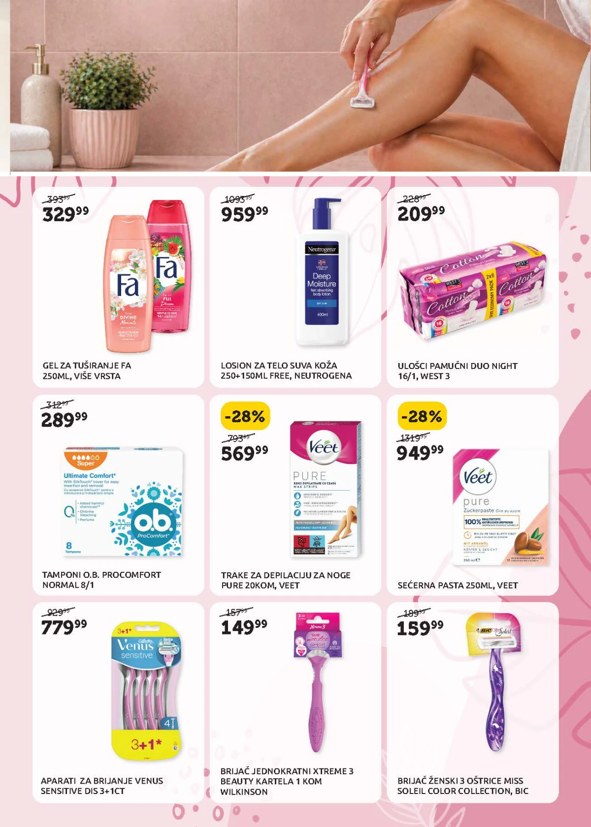 Super Vero depilacija i nega tela – Veet, Neutrogena i Gillette