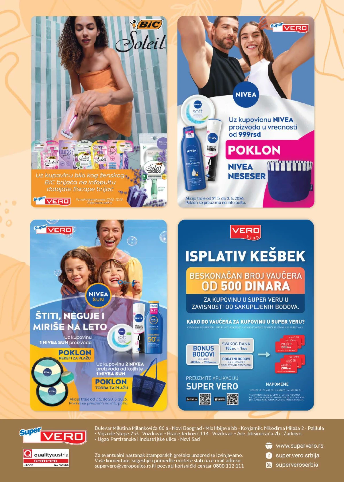 Super Vero katalog lepote i kozmetike – završna strana akcije