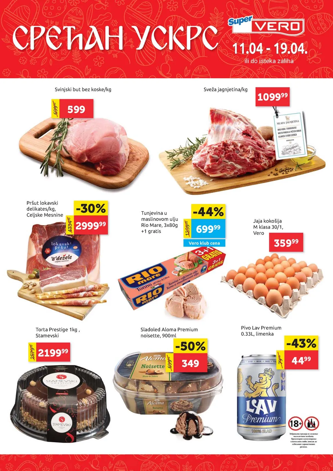 SUPER VERO Akcija Uskrs Katalog sniženja do 19.04.2025