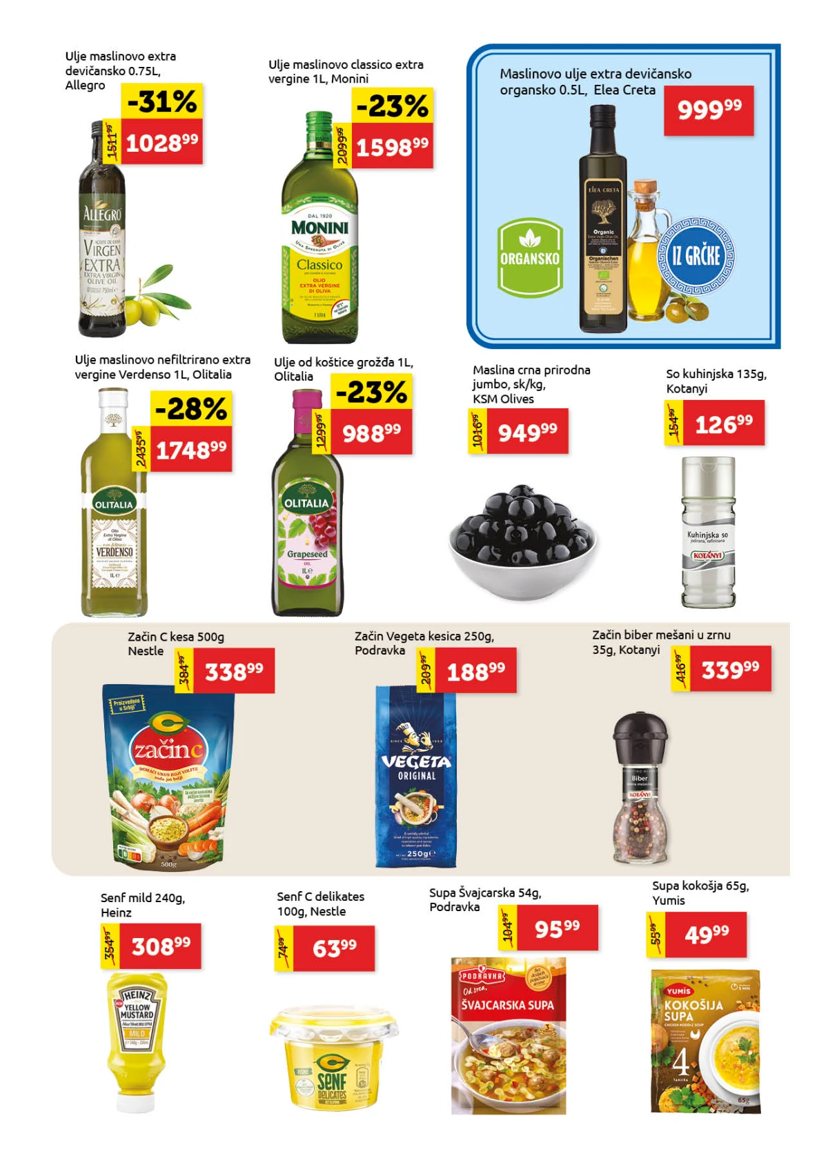 Maslinovo ulje masline i začini u Super Vero katalogu