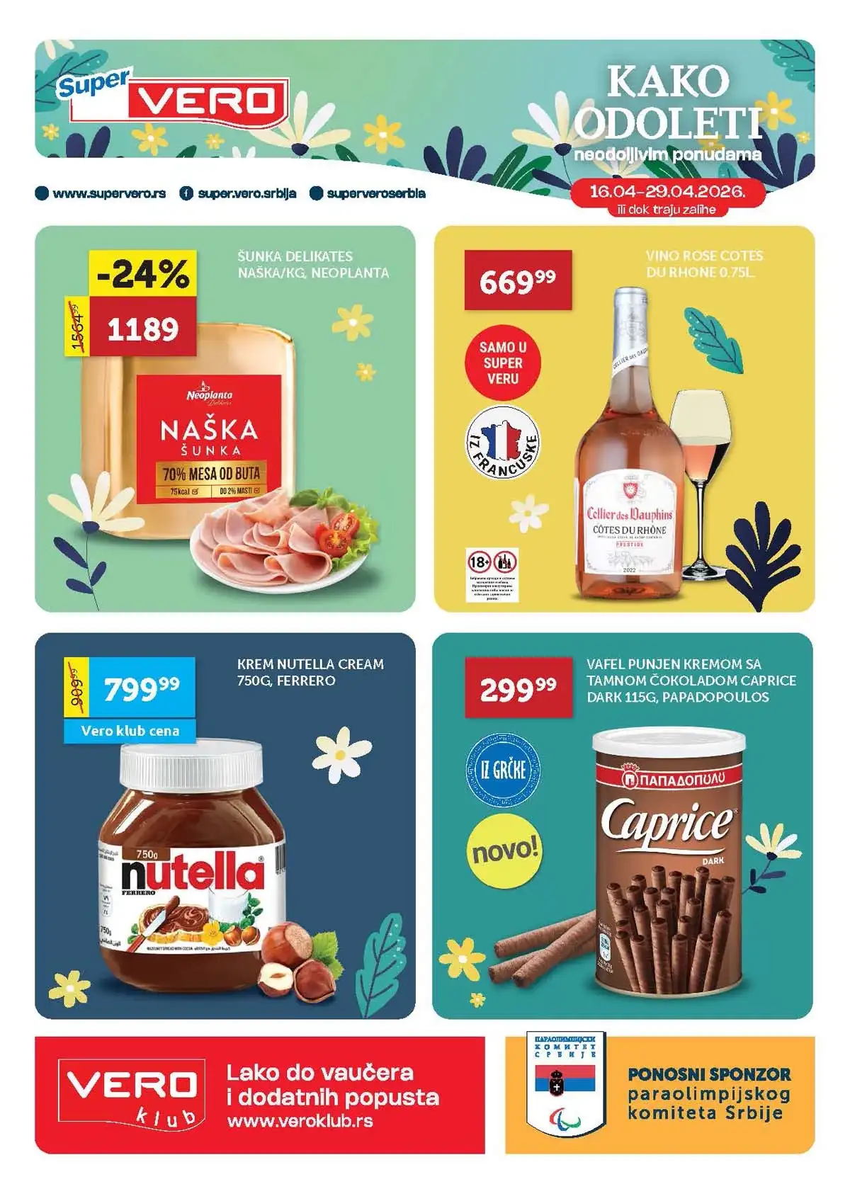 Super Vero katalog sniženja do 40% do 29.04.2026 strana 1