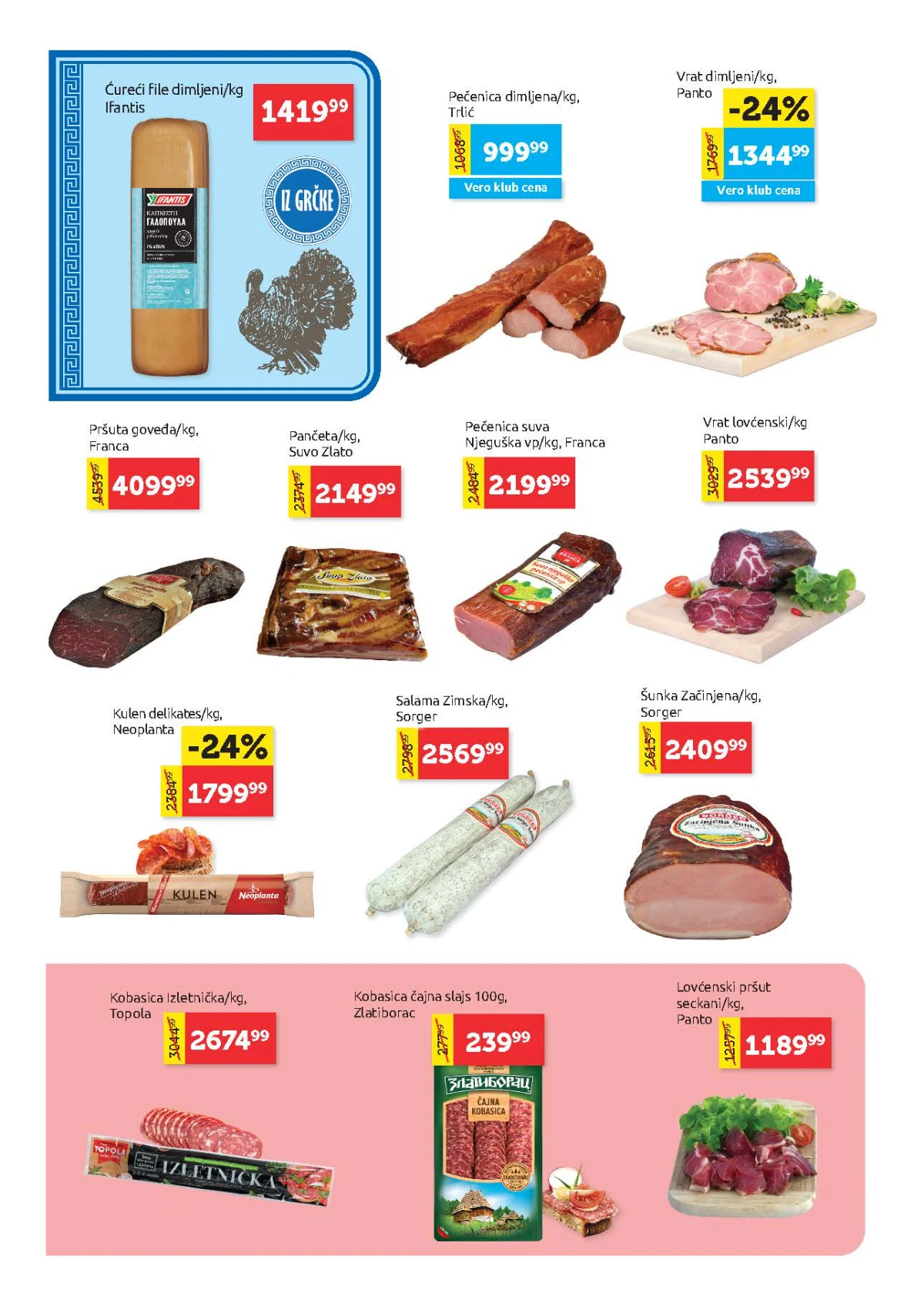 Super Vero katalog – pršuta, pečenica, kulen i delikates proizvodi po nižim cenama