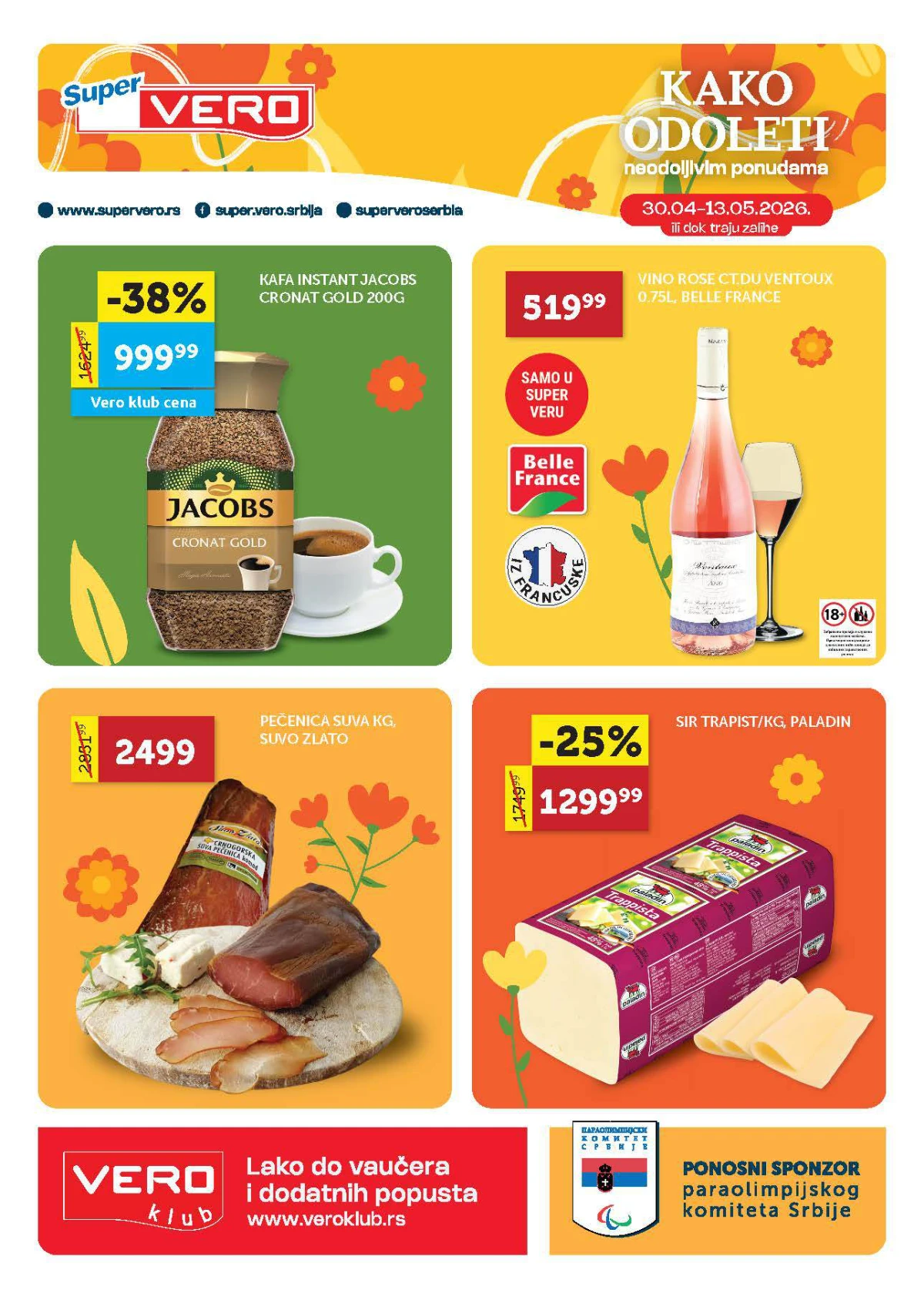 Super Vero katalog maj 2026 – kafa, sir i meso na velikom sniženju